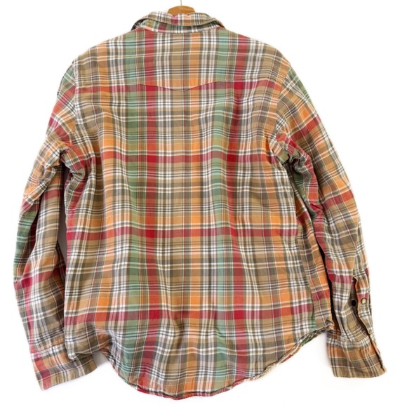 Polo Ralph Lauren Flannel Shirt Shacket Mens Medium Plaid Waffle Lined Vintage - Picture 10 of 10